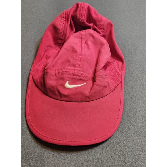 Nike Hat Cap Strap Back Pink Panel Tailwind Featherlight Tennis Pickleball Mens
